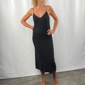 Morgane‎ Le Fay Summer Midi Dress in Black Size Small